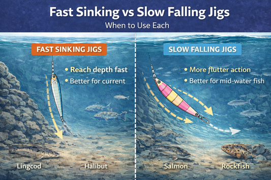 Fast Sinking vs Slow Falling Jigs--when to use each in BC waters