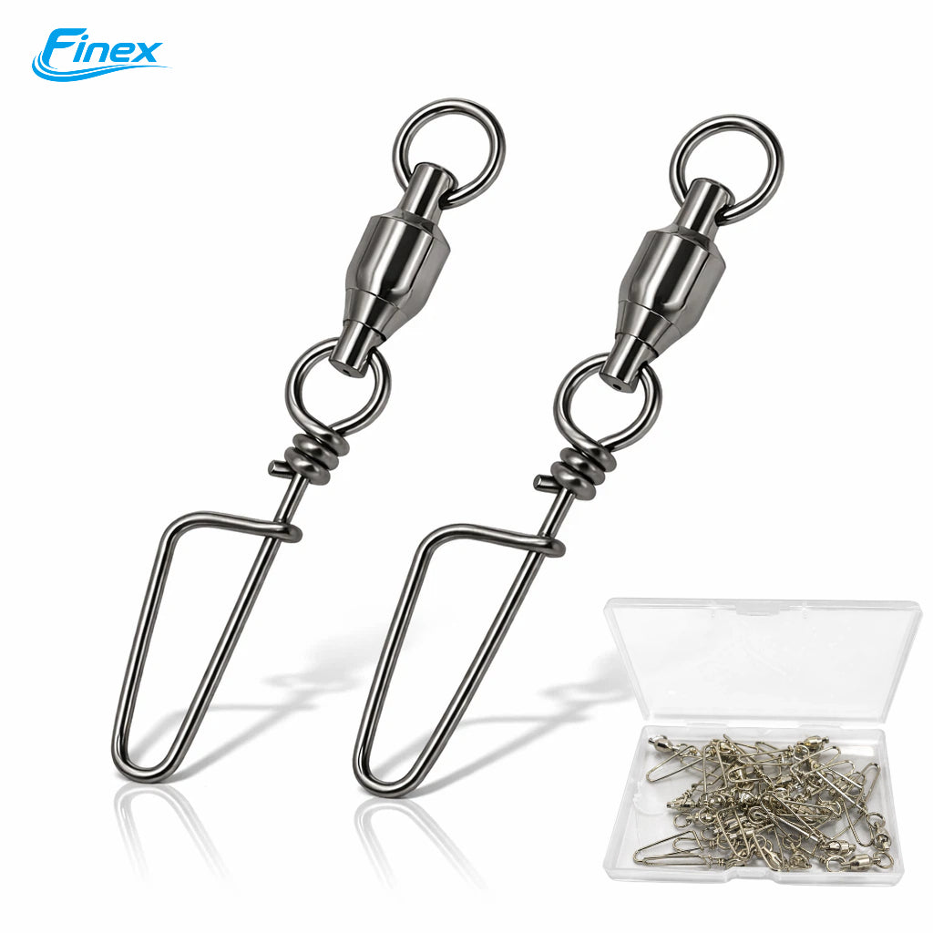 High Duty Saltwater Ball Bearing Snap Swivel – Heavy Duty 145LB (Size #6) – 25 Pack