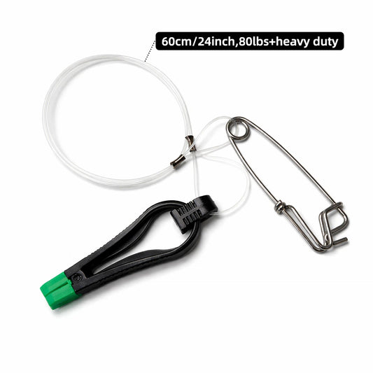 2 Pack Heavy Duty Downrigger Release Clip – 24” Leader with Stainless Snap for Salmon Trolling