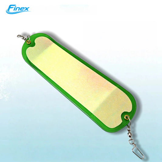 11” Salmon Trolling Flasher –  Reflective Flasher with #6 Swivel (145 lb+)